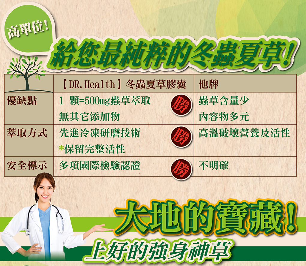 我愛簡單購 IEasyShopping 【達特漢司】冬蟲夏草膠囊(買10送3)